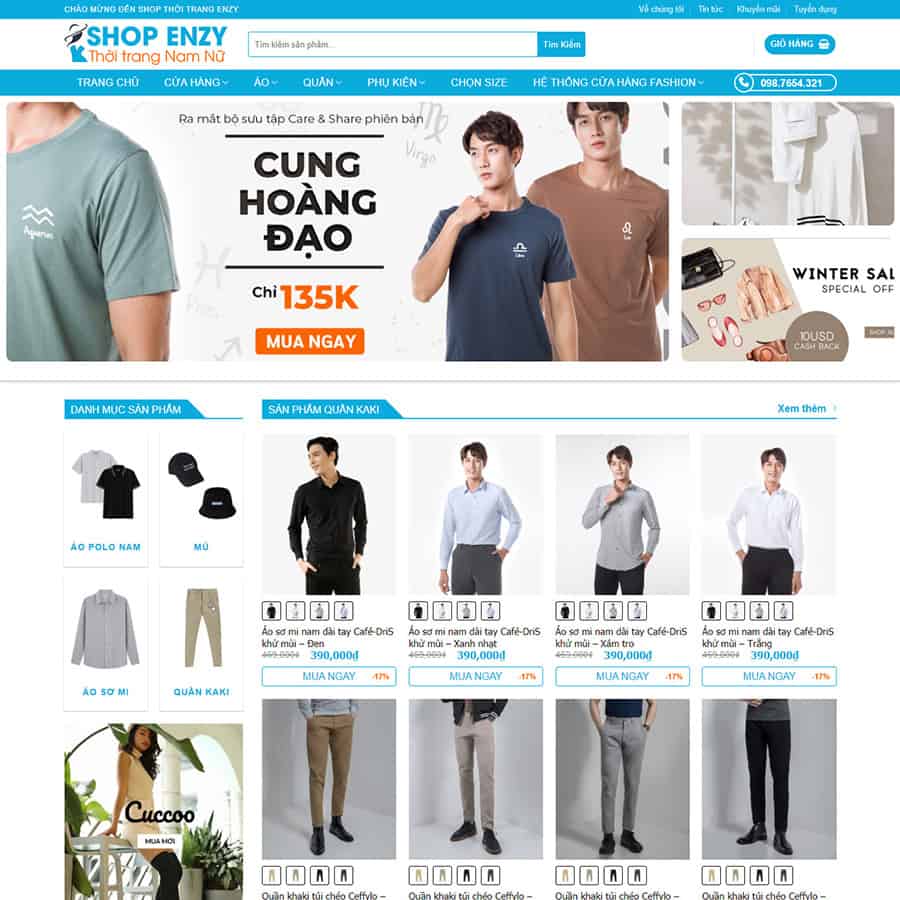 Theme wordpress bán quần áo, thời trang 04